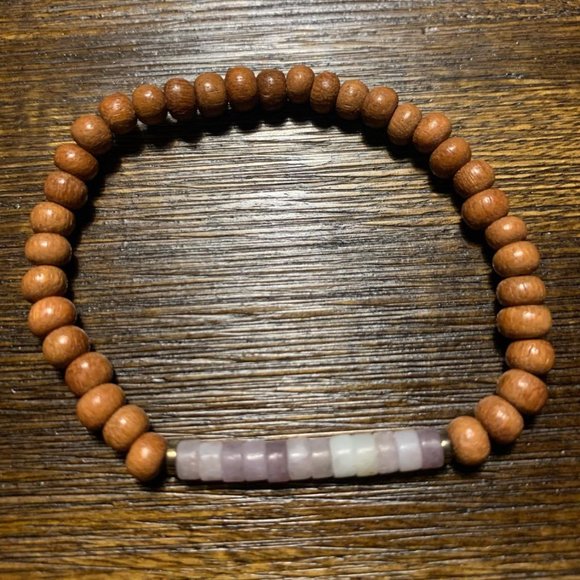 Amethyst and Bayong Wood Bracelet - Picture 2 of 2